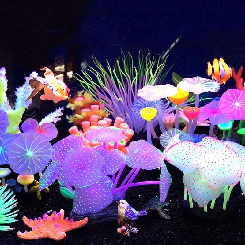 Aquarium Plants Live - Silikon Parlayan Peyzaj Yapay Balık Tankı