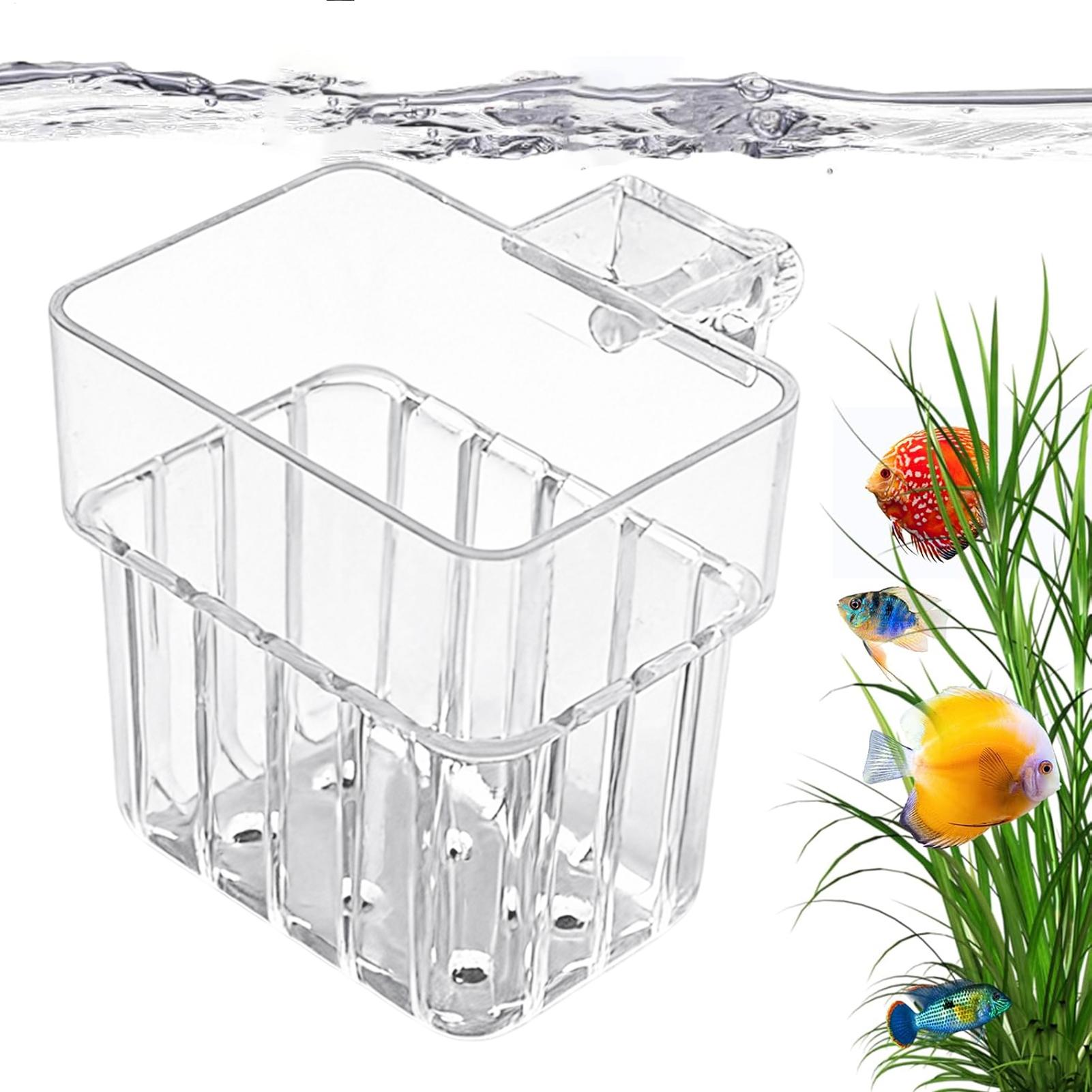 Plant Aquarium Pot - Şeffaf Asılabilir Akvaryum Bitki Saksısı, Balık
