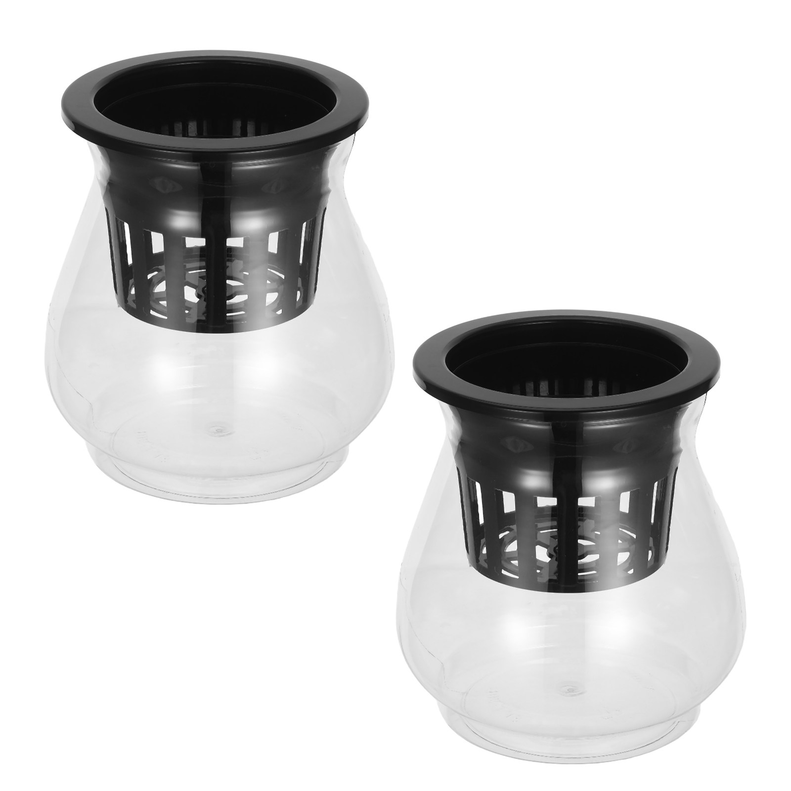 Plant Aquarium Pot - 2 Adet Şeffaf Hidroponik Saksı, Betta