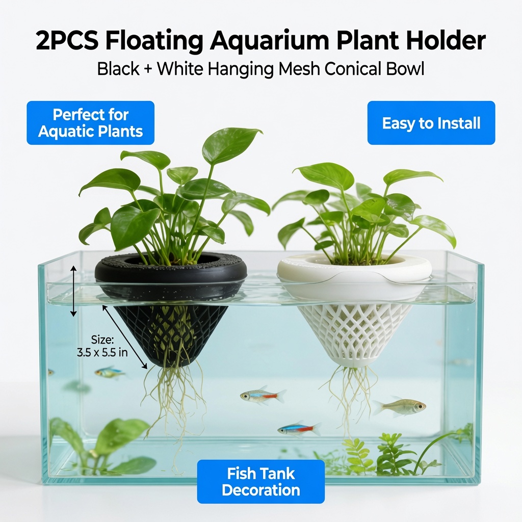 2 adet yüzen akvaryum bitki tu - Plant Aquarium Pot incelemesi ve fiyatı